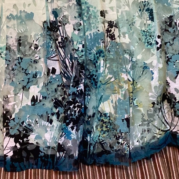 UNA  M&S lined skirt beautiful floral shades of green springtime colors size 12 - Picture 4 of 16